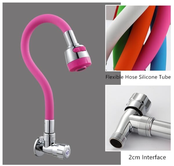 Flexible Hose Silicone Tube Kitchen Faucet 360 Degree Water Tap Filter General Interface bathroom faucets home 5