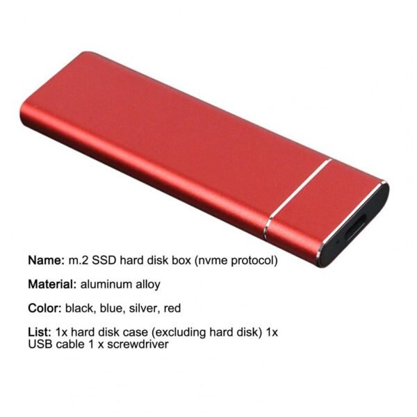 Hard Disk Box Portable High Speed 10Gbps USB 3 1 to M 2 NVME PCIe SSD 4