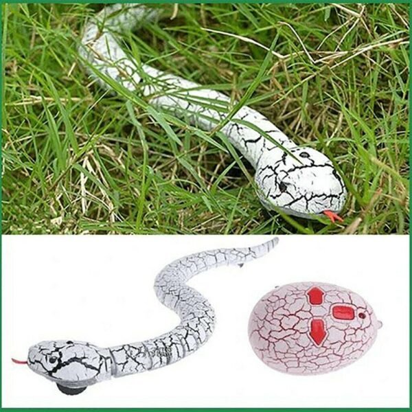Infrared Remote Control Snake RC Snake Cat Toy And Egg Rattlesnake Animal Trick Terrifying Mischief Kids 3