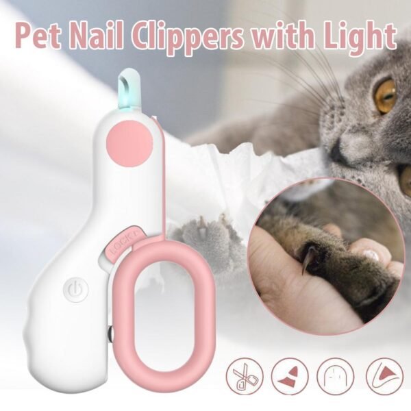 LED Pet Nail Clippers Stainless Steel Dog Cat Claws Nail Clippers Cutting Scissors Kitten Puppy Claws 1