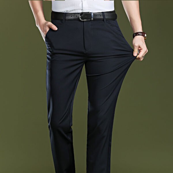 Men s Trousers Casual 2021 New High End Business Thin Stretch Pants The Office A Formal 3