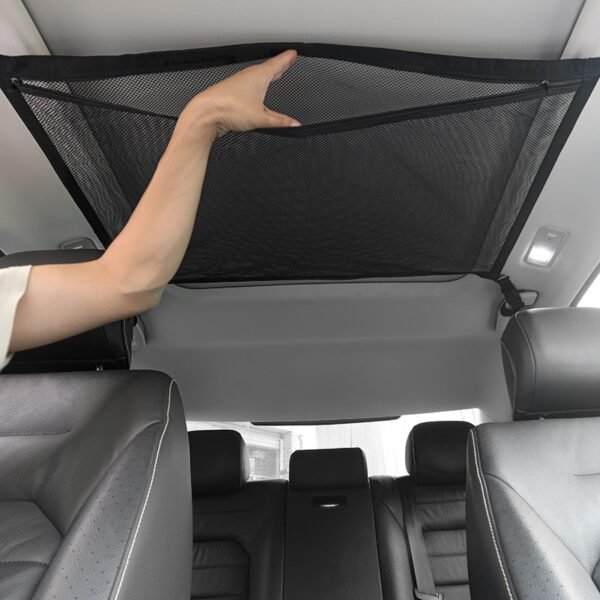 SUV Car Ceiling Storage Net Pocket Car Roof Bag Interior Cargo Net Mesh Bag Auto Stowing 1