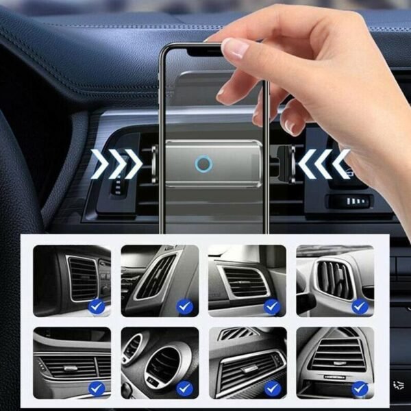 Smart Electric Induction Mobile Phone Holder Auto Car Automatically Mount Bracket Opens Air Windshield Vent Clip 3