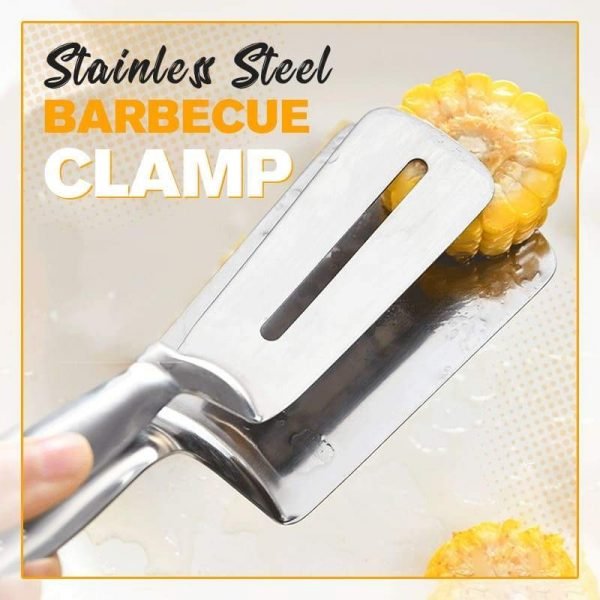 Stainless Steel Barbecue Clamp Frying Steak Fried Fish Clip Tong BBQ Non Stick Barbecue Grilling Kitchen 2