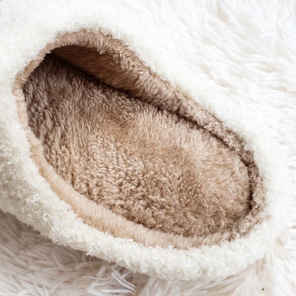 Winter Big Smiley Pattern Women Fur Slippers House Couples Men Fluffy Slides Autumn Warm Plush Bedroom 4