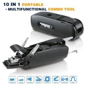 10 in 1 Portable Stapler Multifunctional Combo Tool Convenient Office Home DIY Folding Hand Pliers Scissors