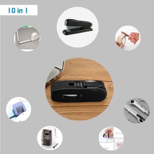 10 in 1 Portable Stapler Multifunctional Combo Tool Convenient Office Home DIY Folding Hand Pliers Scissors 5