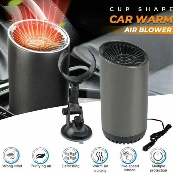 12V Heater for Auto Car Heater Cup Shape Car Warm Air Blower Electric Fan Windshield Defogging 5