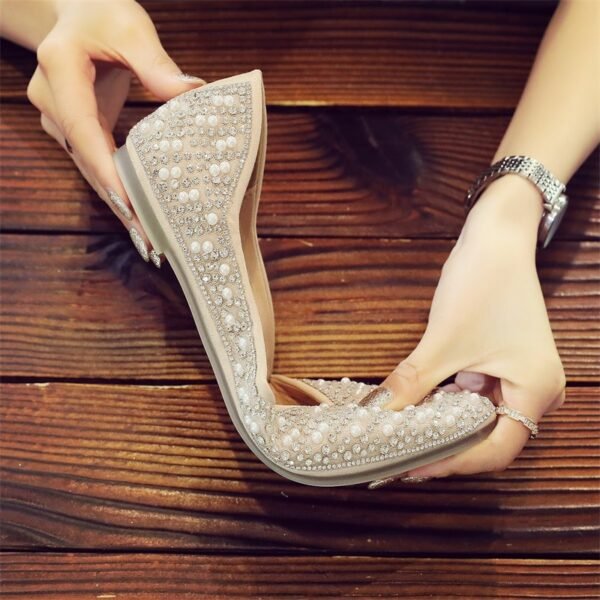 2021 Rhinestone Pointed Shoes Women s Flat Ballet Mixed Color Soft Pregnant Zapatos De Moccasin Chaussure 3