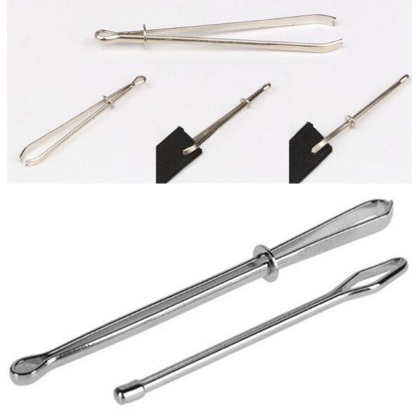 2Pcs Stainless Steel Bodkin Wear Elastic Rope Threaders Guide Belt Ribbon Wearing Tool DIY Rubber Band