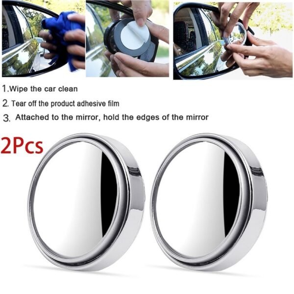 2pcs 360 Degree HD Blind Spot Mirror Car Side Blindspot Ultrathin Wide Angle Round car goods 1