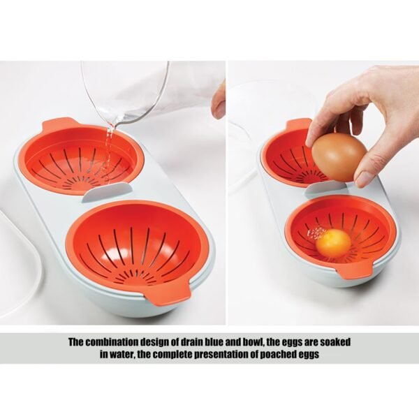Egg boiler Microwave Cooking Cup Food Grade Steamer Two layer design saving time and effort Convenient
