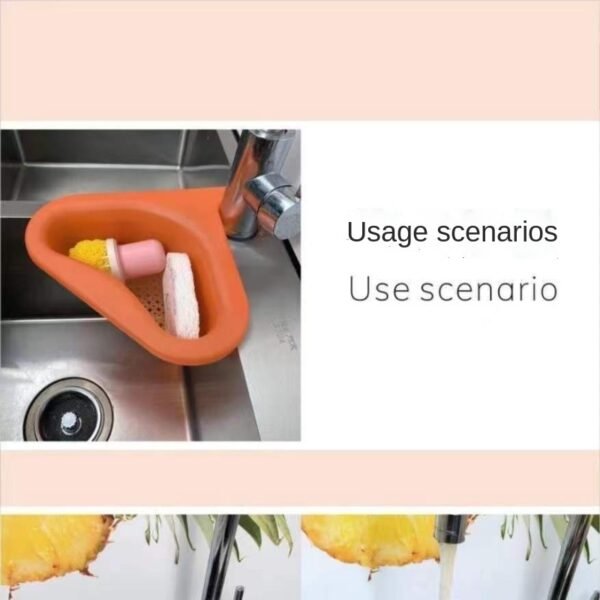 Multi functional seamless creative sink Swan drain blue fruit and vegetable washing basin pool filter basket 1