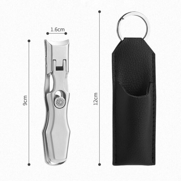 Portable Nail Clippers Stainless Steel Wide Jaw Opening Anti Splash Fingernail Cutter Manicure Tools Nail Trimmer 4
