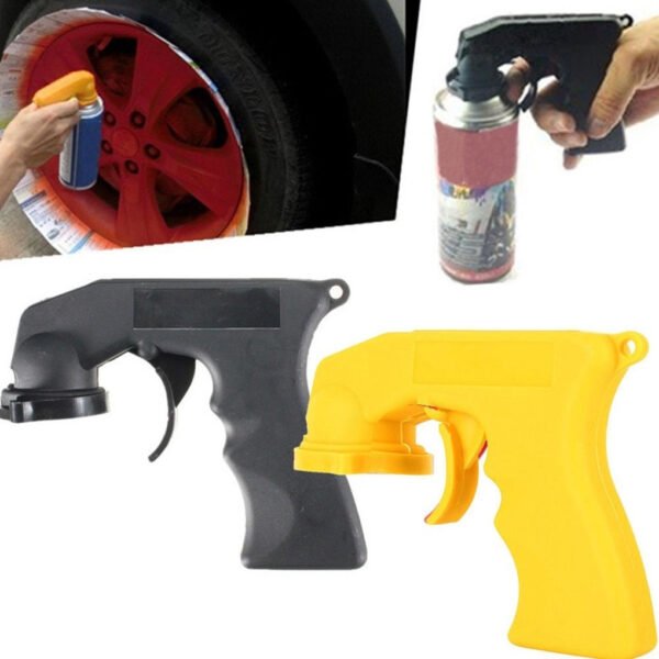 Spray Adaptor Paint Care Aerosol Spray Gun Handle with Full Grip Trigger Locking Collar Car Maintenance