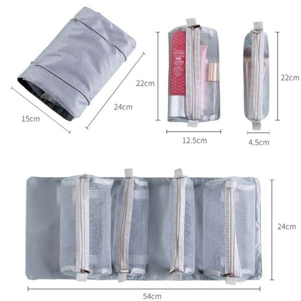 Travel Makeup Bags Washing Toiletry Waterproof Nylon Travel Organizer Bag Kits Storage Bags Unisex Women Cosmetic 5
