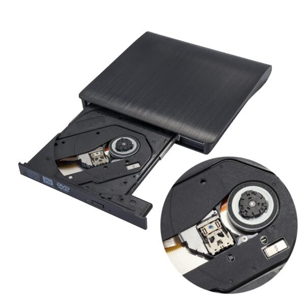USB 3 0 Slim External DVD RW CD Writer Drive Burner Reader Player Optical Drives for 1