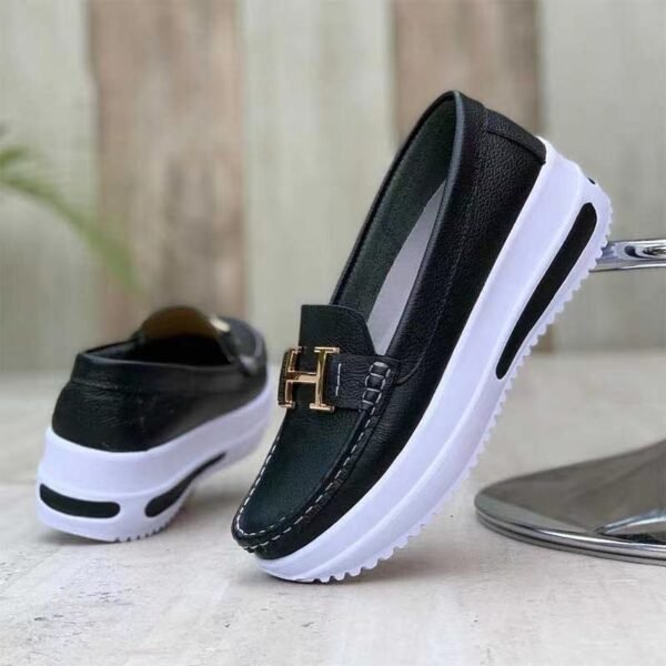 Women s Autumn New Platform Comfortable Sneakers Fashion Casual White Blue Increase Thick Bottom Round Head 5