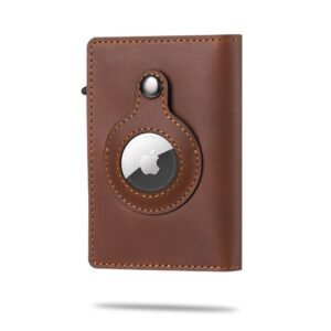 2021 Genuine Leather Airtag Wallet High quality Airtags Card Holder Anti lost Protective Cover RFID Multifunctional