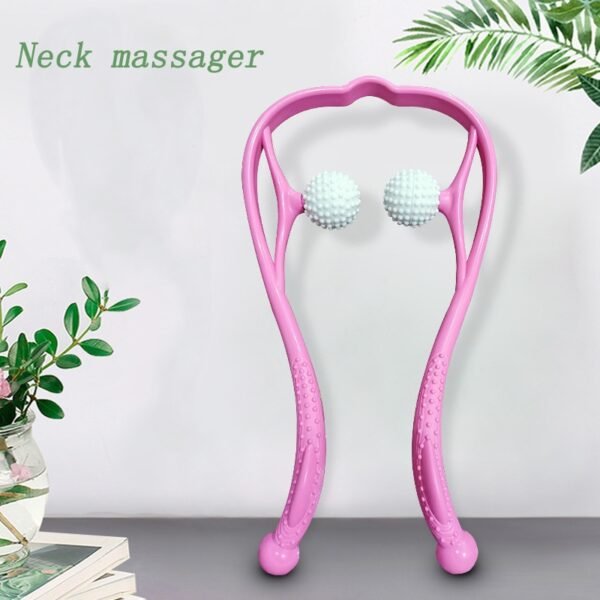 Cervical Vertebra Massager Manual Clamp Neck Massage Ball Acupoint Neck Massage Clamp Relax Muscles and Relieve