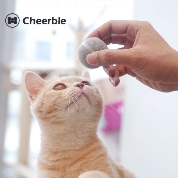 Cheerble Ball Small Plush Ball Magic Ball Cat Toy Ball Tease Cat Intelligent Automatic Chargeble Cat 1