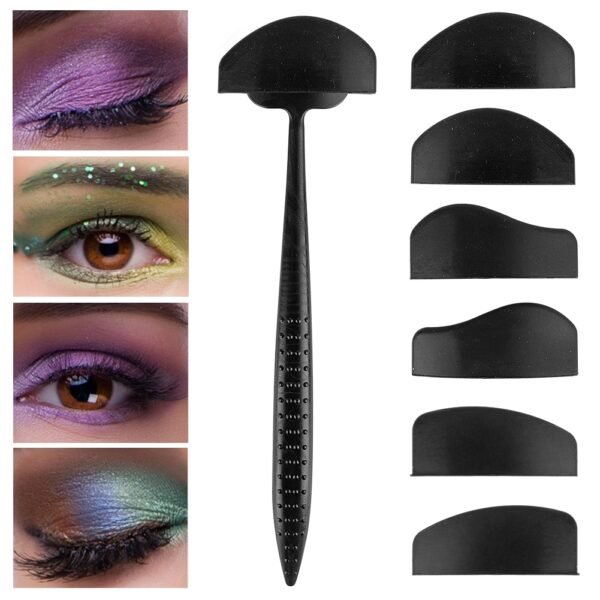 6 in 1 Silicone Glamup Easy Crease Line Kit With Eyeshadow Brush Make up Crease Line 1