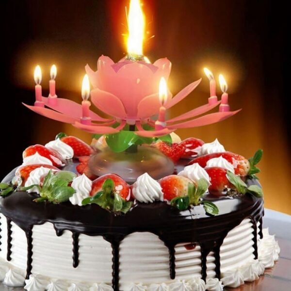 Flower Shaped Birthday Candle Cake Candles Multicolor Cake Decors Party Joke Xmas Gift 5