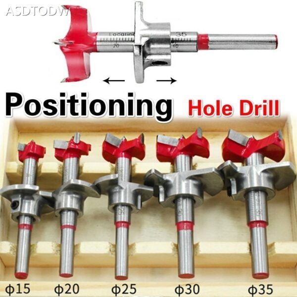 Hinge Hole Opener Woodworking Carbide Drill Bits Set Positioning Hole Saw Kit Adjustable 15 35mm