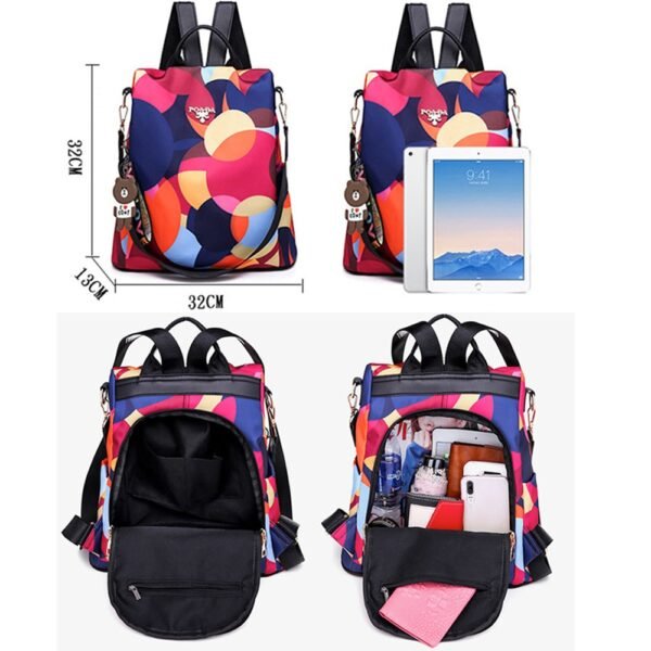 NEW Fashion Anti Theft Women Backpack Durable Fabric Oxford School Bag Pretty Style Girls School Backpack 1