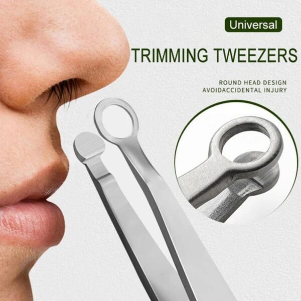 Nose Hair Trimming Tweezers Nose Trimmer Tweezer Round Tip Perfect Steel Nose Hair Removal Trimming Nose 1