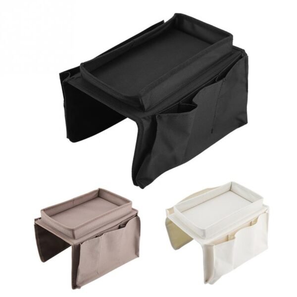 Sofa Armrest Organizer With 4 Pockets And Cup Holder Tray Couch Armchair Hanging Storage Bag For