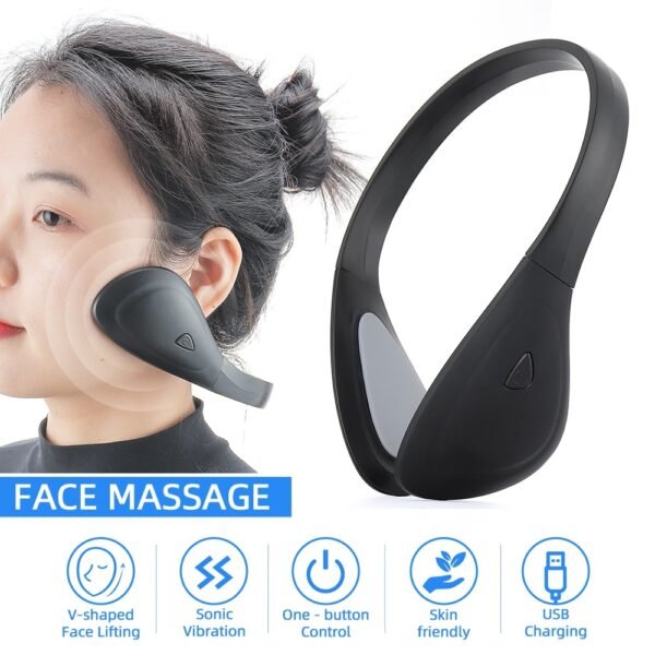 USB V Shape Face Lifting Massager Improve Fine Lines Device Sonic Vibration Massage Anti Wrinkle Machine 5