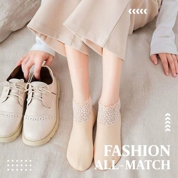 2021 New Fashion Lace Warmer Socks Winter Socks Spring Autumn Cotton Breathable Keep Warm Floor Anti 1
