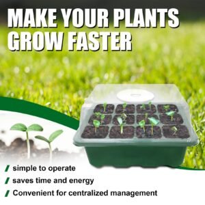 2PCS Seed Start Trays With Light Durable Seed Disseminator Humidity Plant Kit Base Greenhouse Germination Kit 1