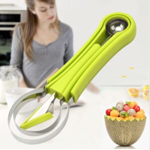 4 In 1 Stainless Steel Fruit Tool Set Fruit Carving Knife Watermelon Ball Digging Spoon Practical
