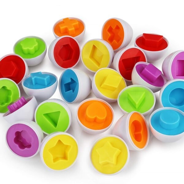 Baby Montessori Educational Toys Egg Puzzle Games Kids Toys Color Shape Matching Easter Egg Toys For 1