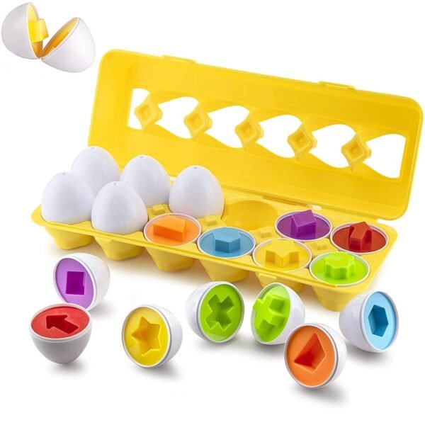 Baby Montessori Educational Toys Egg Puzzle Games Kids Toys Color Shape Matching Easter Egg Toys For