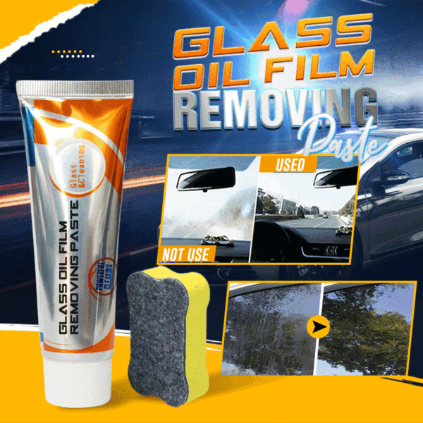 Car Glass Oil Film Removing Paste Deep Cleaning Polishing Glass Cleaner for Auto Windshield Home Streak