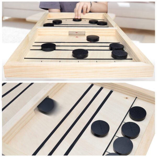 Fast Sling Puck Game Paced Wooden Table Hockey Winner Games Interactive Chess Toys For Adult Children 1