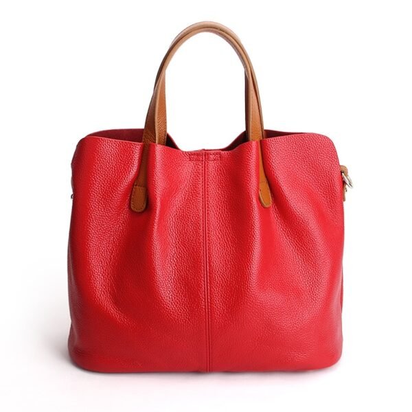 Genuine Leather handbags head layer cowhide litchi grain women handbags fashion Portable shoulder messenger bags composite 1