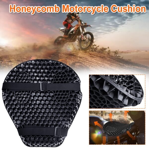 Motorcycle Seat Cover Air Pad Sunscreen Heat Insulation Seat Cushion 3D Mesh Seat Cover Inflatable Decompression 4