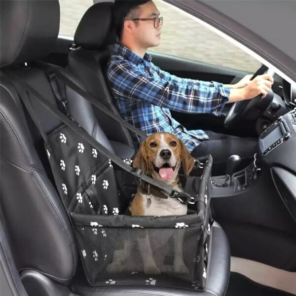 Pet Dog Car Booster Seat Carrier Portable Foldable Carrier with Seat Belt for Dog Travel Waterproof 2
