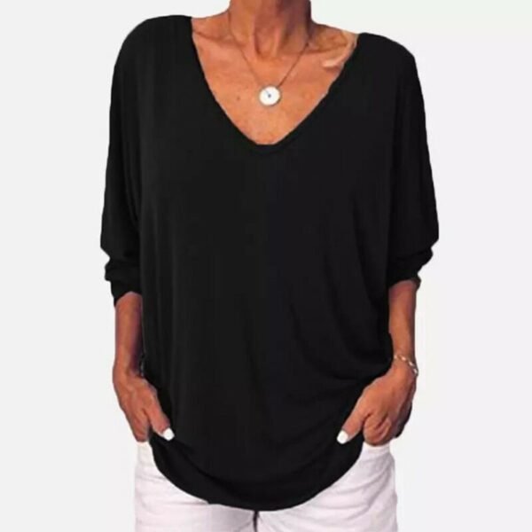 Plus Size Women Loose Casual Tee Tunic Tops Ladies Baggy T Shirt Button 4