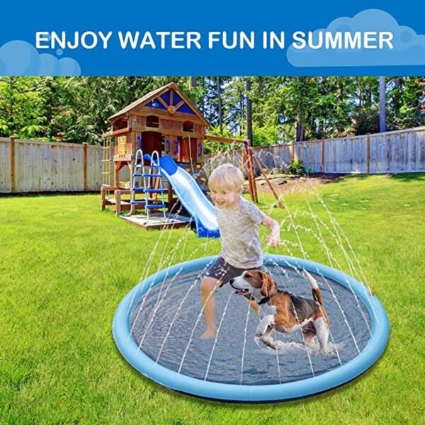 Smmer Dog Toy Splash Sprinkler Pad for Dogs Thicken Pet Pool Interactive Outdoor Play Water Mat 1