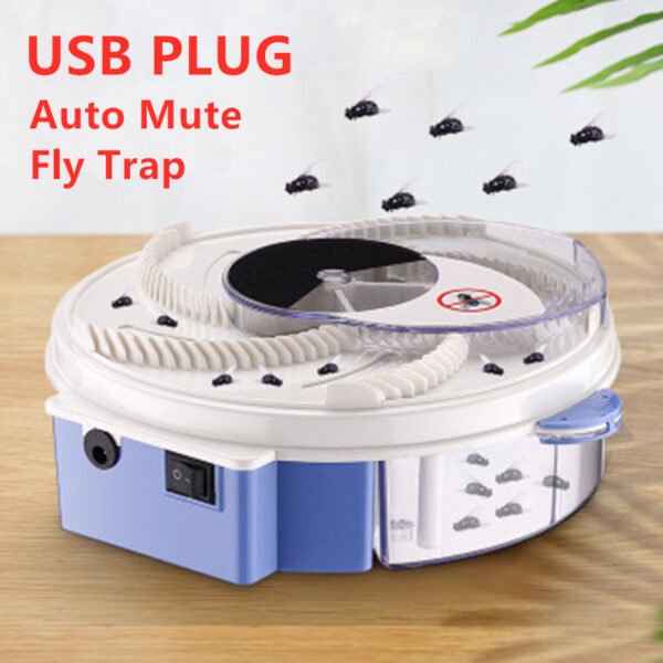 USB Electric Fly Trap Device Flycatcher Automatic Trapping Food Fly Fly Catcher Insect Pest Flytrap Kitchen