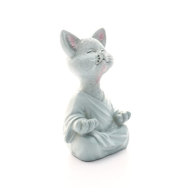 Whimsical Buddha Cat Figurine Meditation Yoga Collectible Happy Cat Home Decor Garden Sculpture