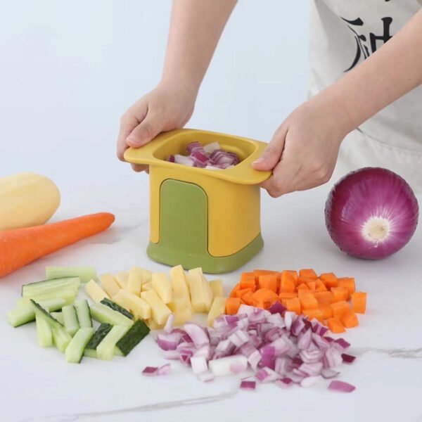 YOMDID Multifunctional Vegetable Cutter Carrot Potato Onion Dicing Tool Practical Vegetable Chopper Hand Pressure Cutter Kitchen