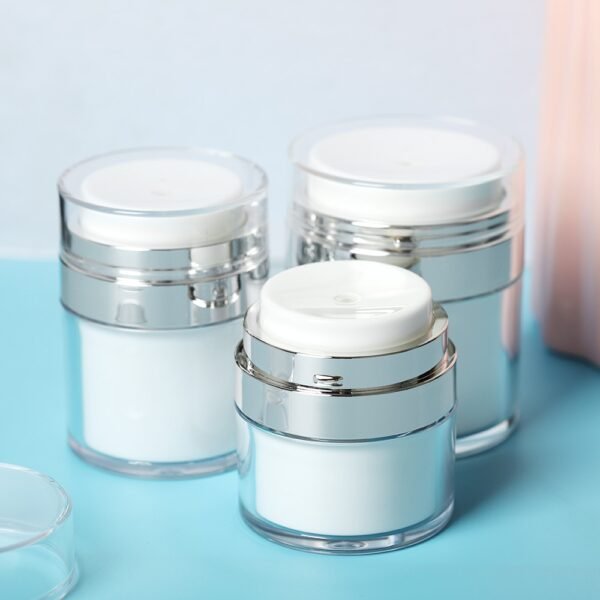 1pc 15 30 50g Airless Pump Jar Empty Acrylic Cream Bottle Refillable Cosmetic Easy To Use
