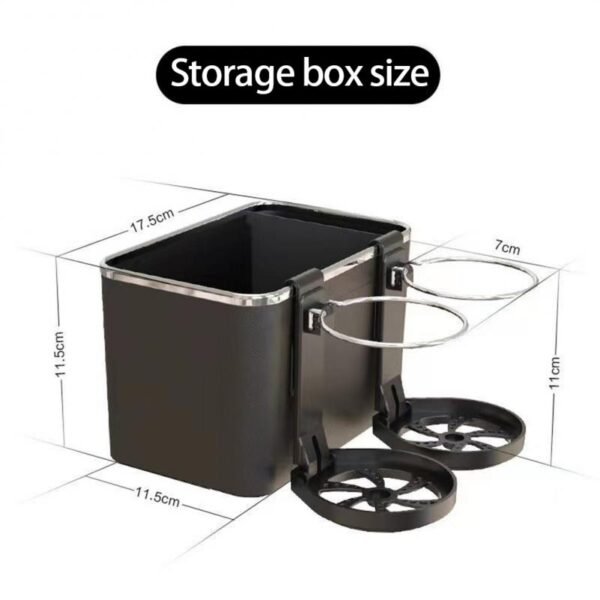 Car Tissue Storage Box Car Armrest Paper Storage Box Water Cup Holder 2in1 Multifunction Interior Storage 5