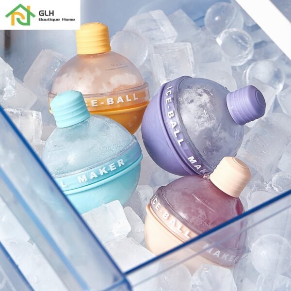 Ice Tray Mold Silicone Household Ice Cube Spherical Ice Tray Kitchen Tool Round Small Light Bulb